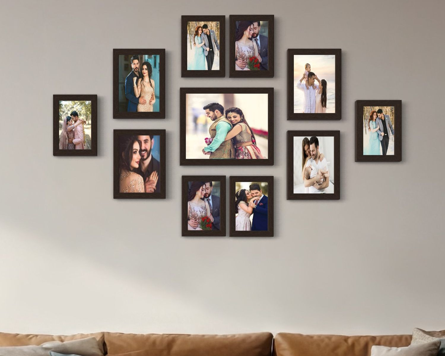 Image of Stuthi Arts Glass Wall Photo Frame (Black, 9 Photo(s), 5 x 7 inch -3, 4 x 6 inch -6)