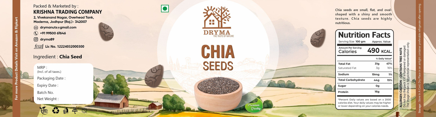 Image of Dryma Chia Seeds Assorted Seeds & Nuts (1 x 1 kg)