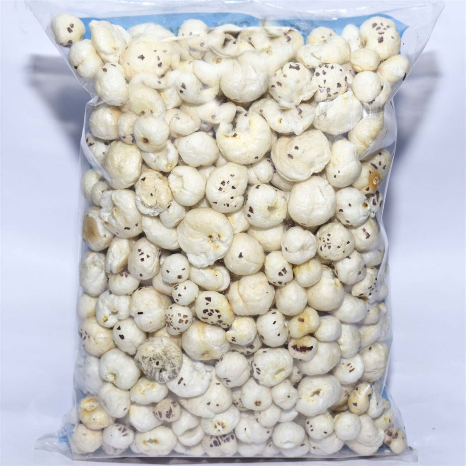 Image of triangle Makhana, Fox Nuts (Phool Makhana), 1 Kgs | Small Medium Mix| Lotus Seeds Fox Nut (4 x 250 g)