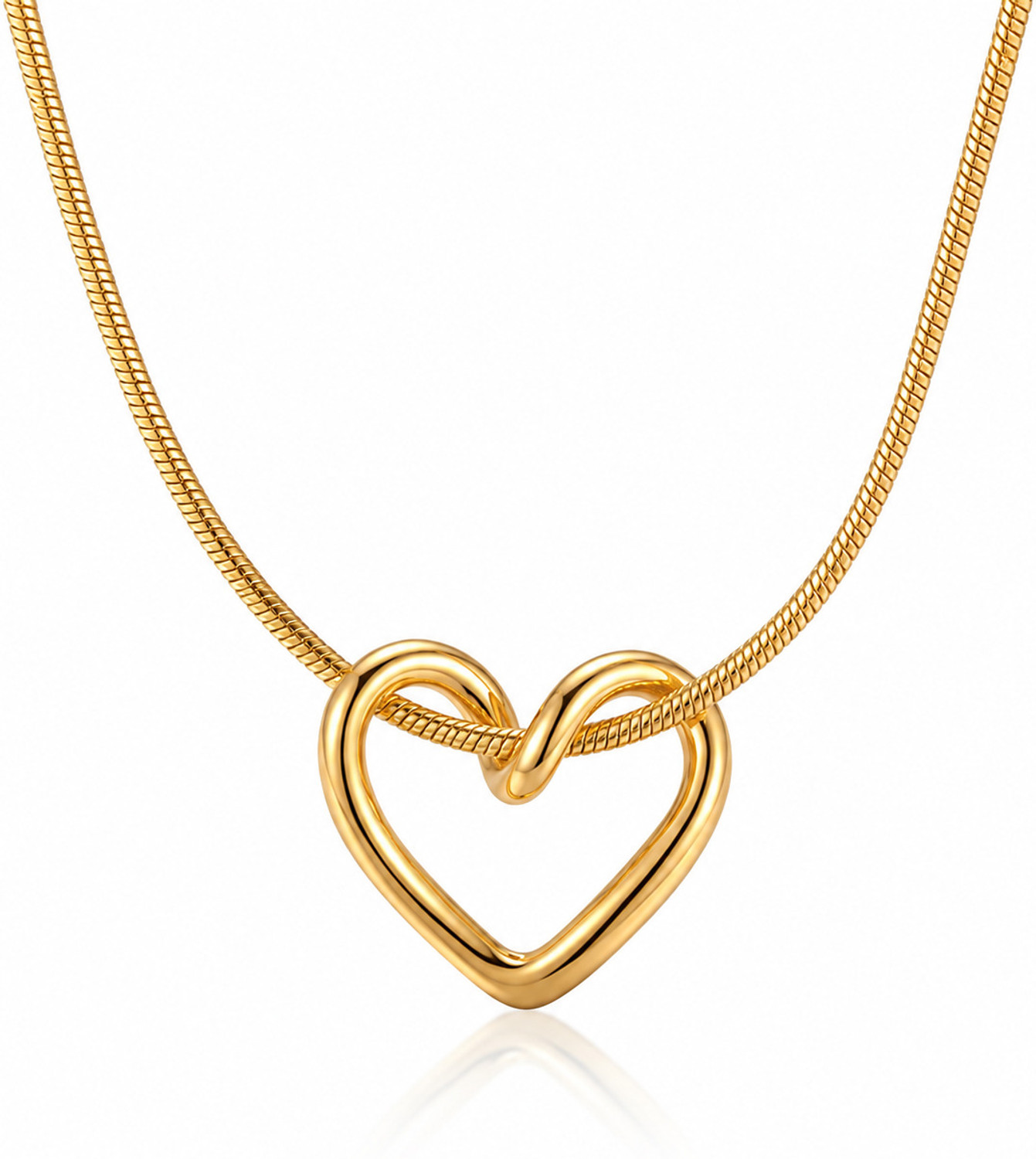 Misba 18k Gold Open Heart Pendant Set - Image 6