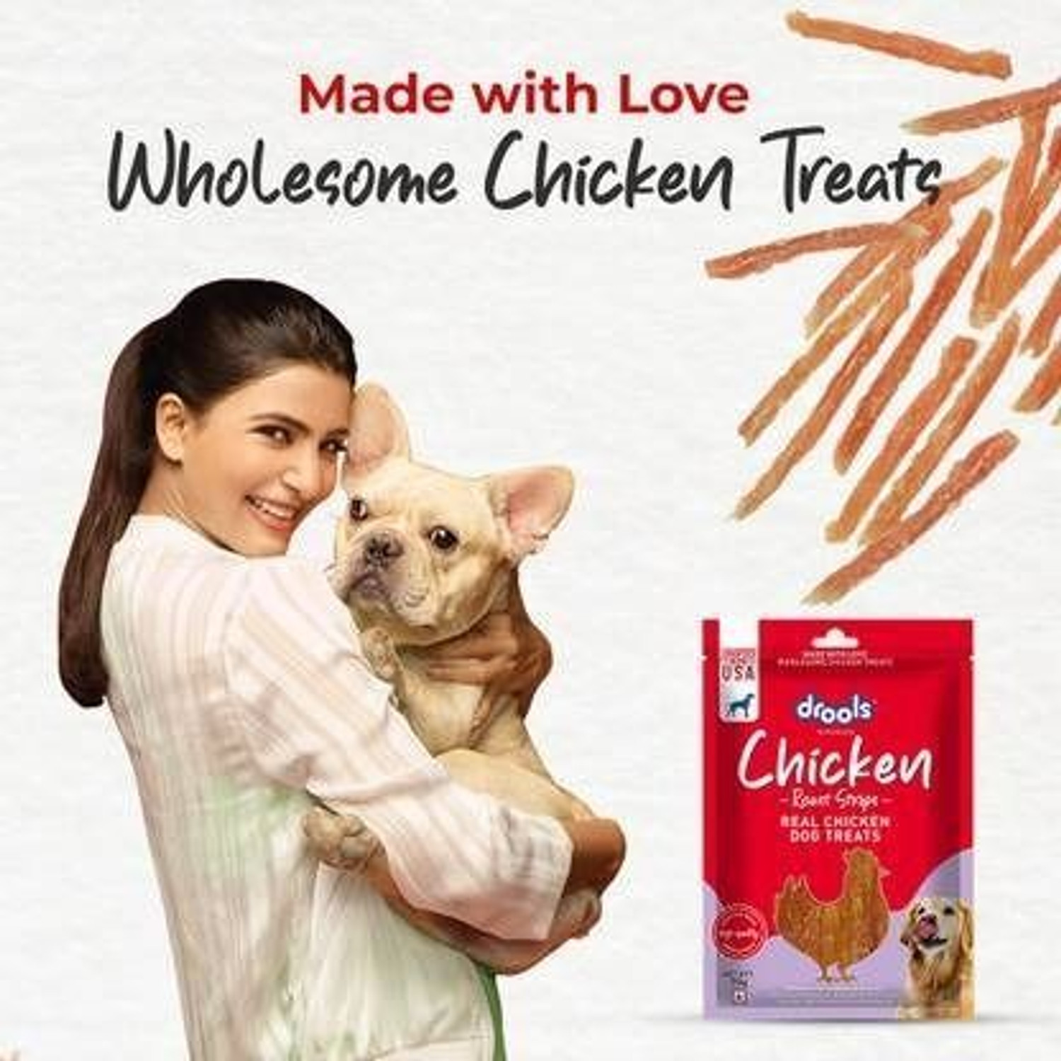 Image of Drools Roast Strips Chicken Dog Treat (70 g) Chicken 0.7 kg Dry Adult, Senior Dog Food