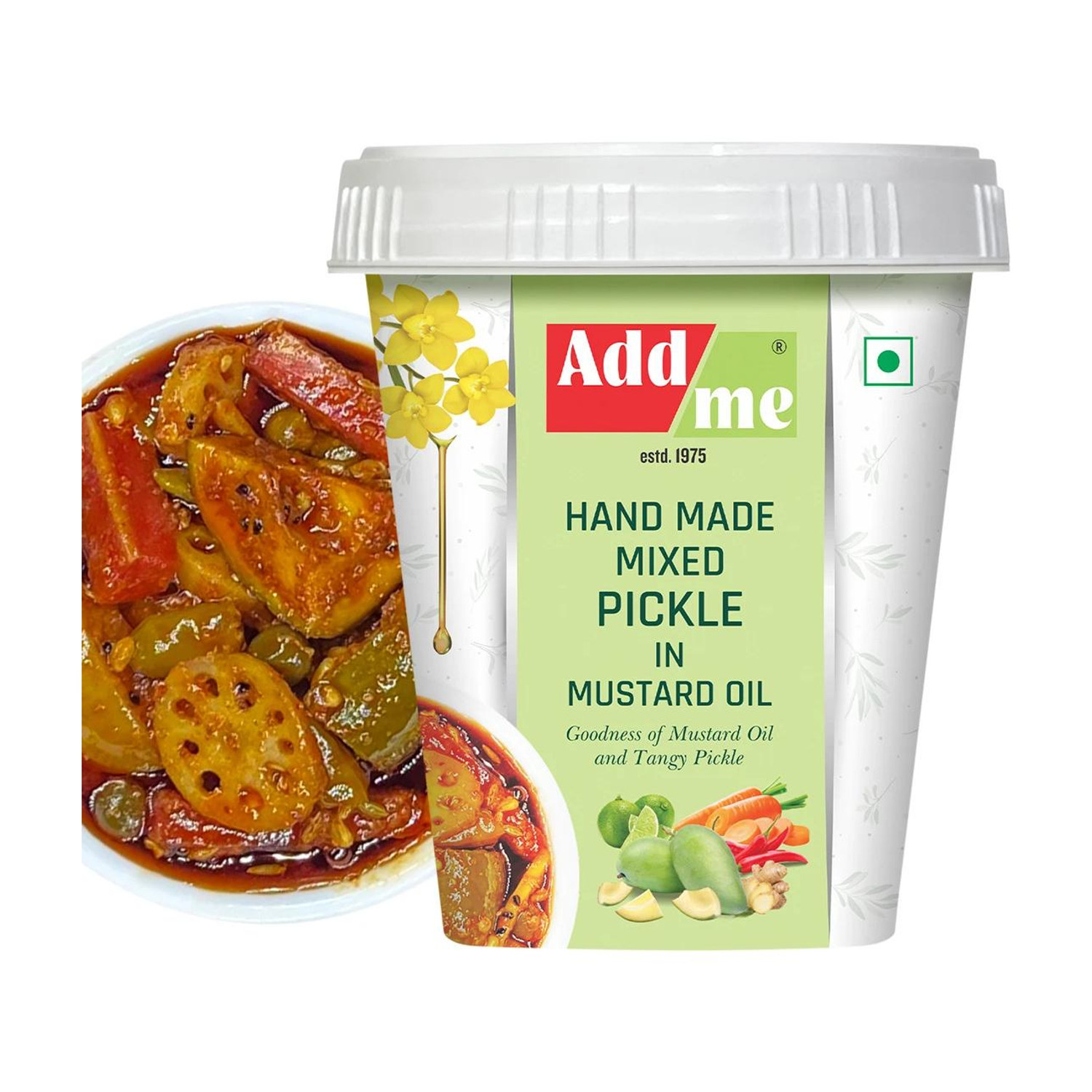 Image of KITCHEN QUEEN NITA MEHTA Mixed Pickle | Made with Organic & Pure Mixed Vegetables & Oil Mixed Pickle (400 g)