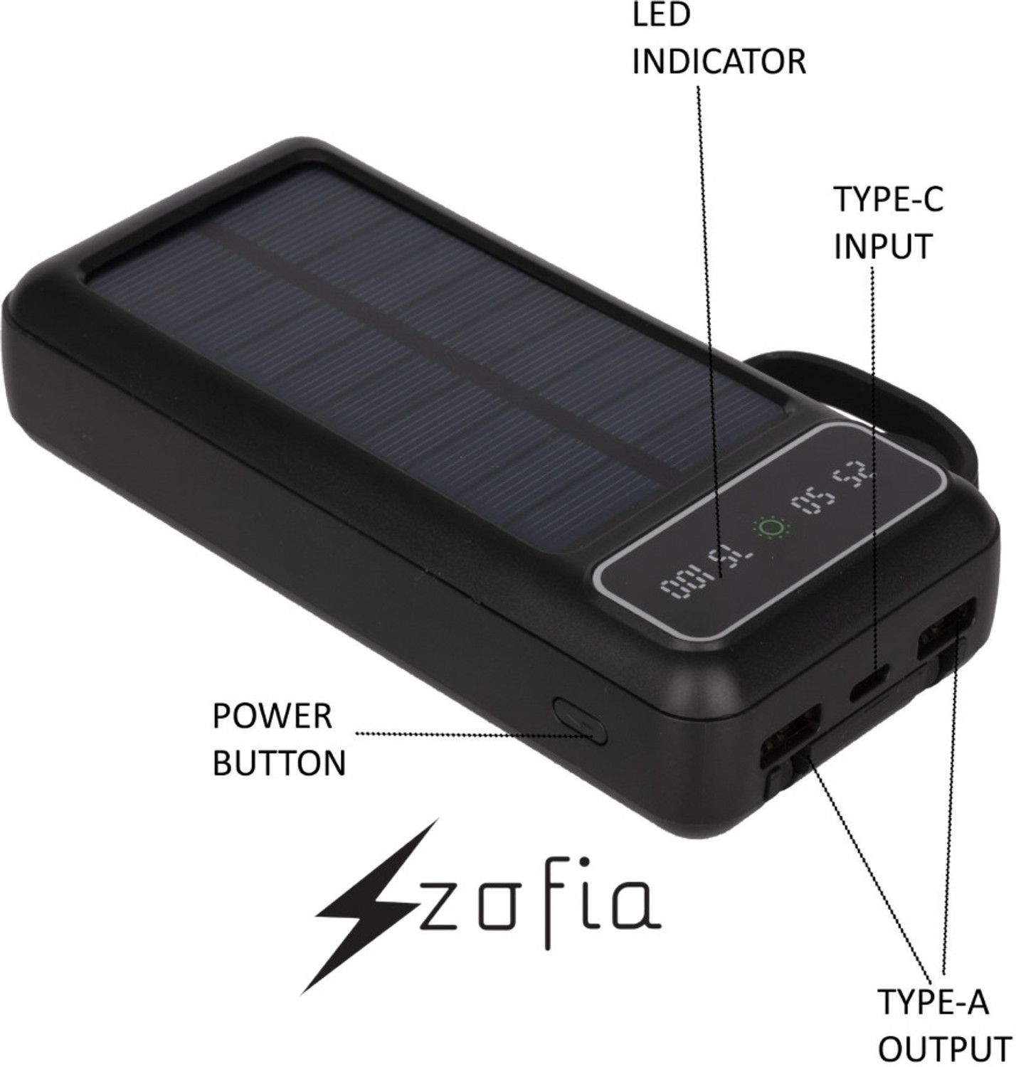 Image of zofia 30000 mAh 22.5 W Compact Pocket Size Power Bank (Black, Lithium Polymer, Quick Charge 4.0, Power Delivery 3.0, Fast Charging for Mobile, Earbuds, Smartwatch, Smartband, Speaker)