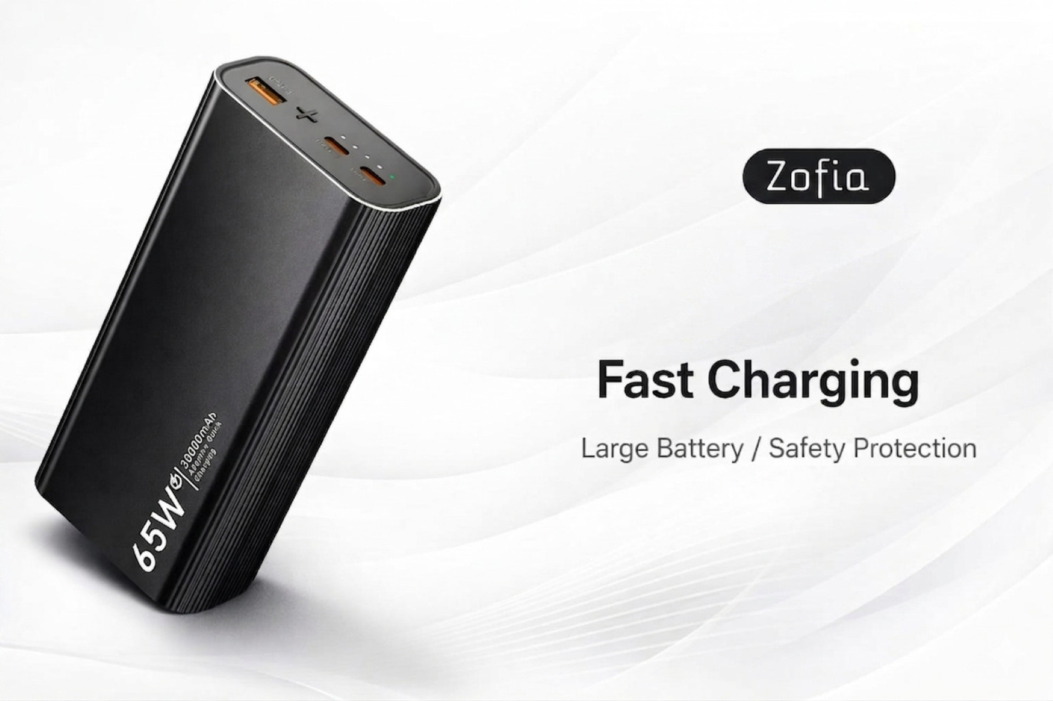 Image of walta 30000 mAh 65 W With MagSafe Ultra Compact Power Bank (Black, Lithium-ion, Quick Charge 3.0 for Laptop, Mobile)