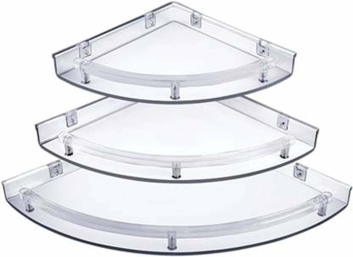 Image of URBAN CHOICE Polypropylene Wall Shelf (Number of Shelves - 3, Beige)