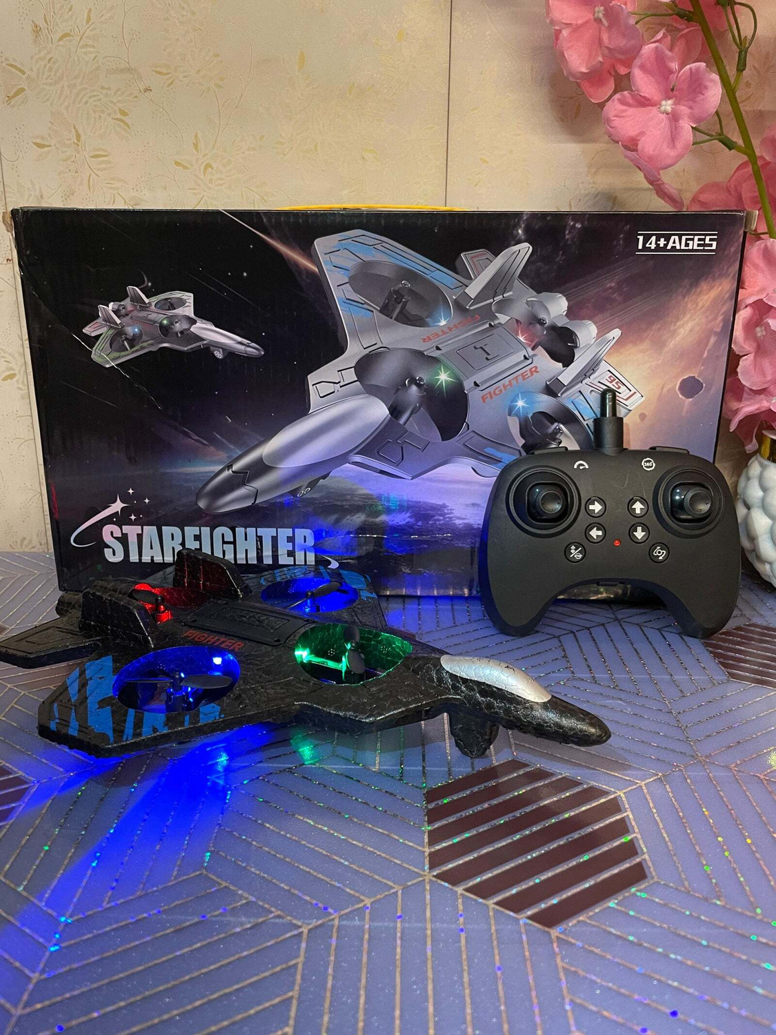 Image of IMMUTABLE Foam Remote Control RC Planes for Kids, RC Fighter Jet with Light OMW17 (Multicolor)