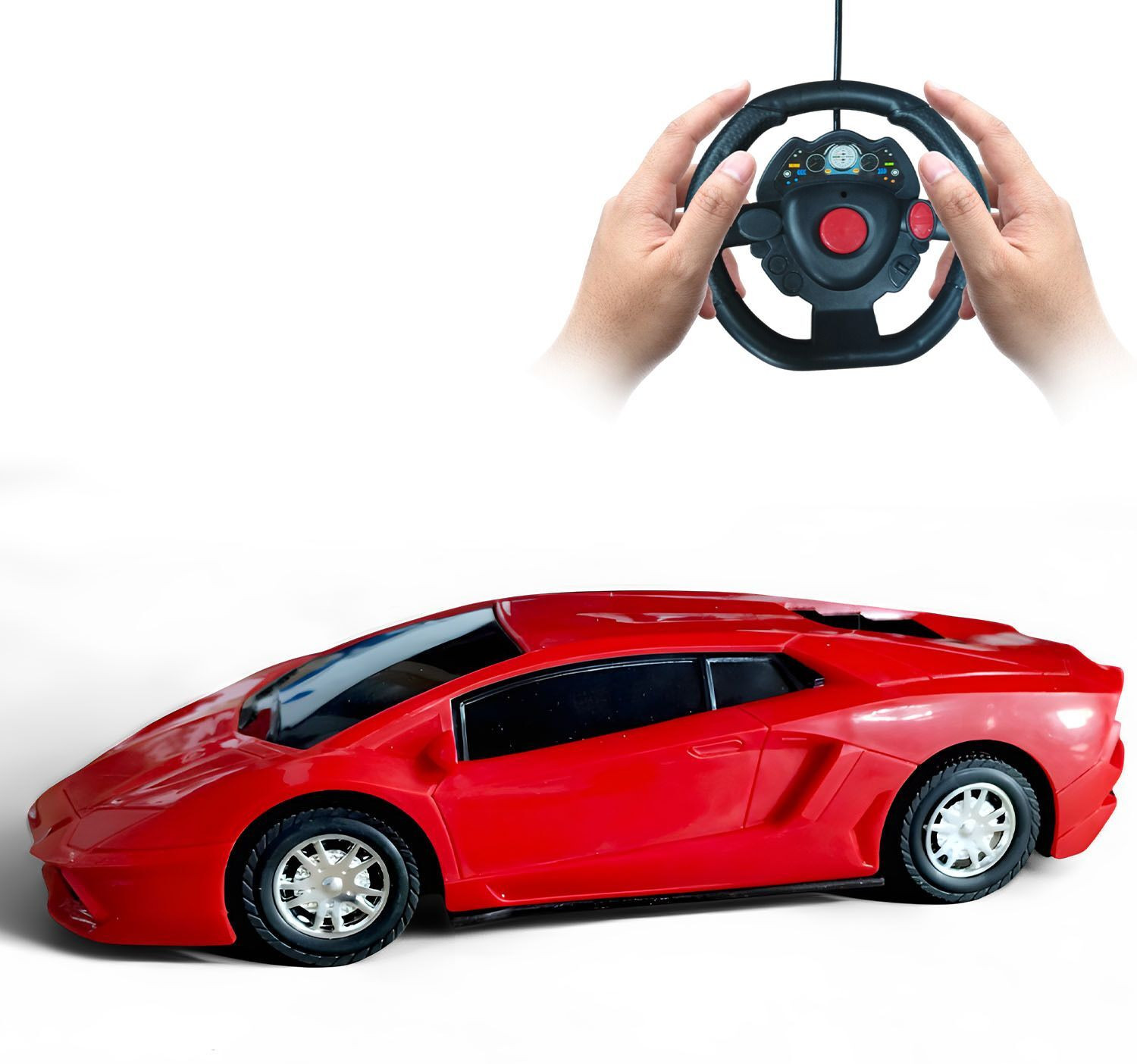 Image of SMART BOY Premium Sports Style Remote Control Racing Car - Sleek Design, LED Lights (Red)