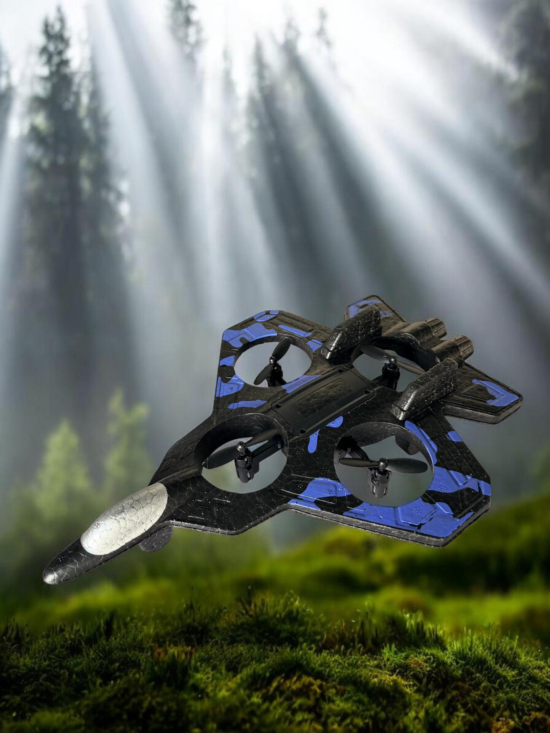 Image of Dorytoys Kids Jet Fighter Drone Toy with Powerful Propellers for Stable Flight (Multicolor)