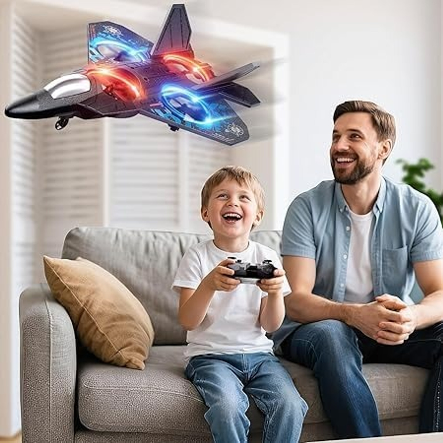 Image of Dorytoys Rechargeable Jet Fighter Toy Drone with Unique Aircraft Design (Multicolor)