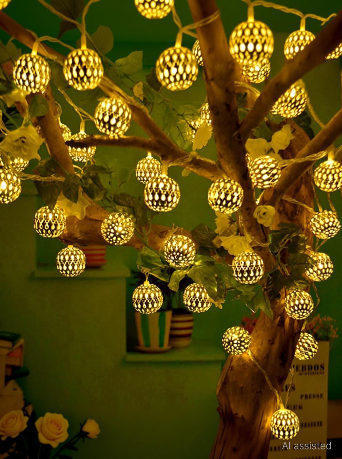 Image of stocksy 46 LEDs 5 m Multicolor Color Changing Bulb Rice Lights (Pack of 1)