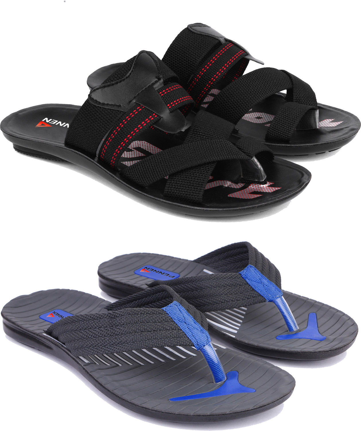 Image of KAPYANSH Men Men Combo Pack of 2, Ultra cushion, Flipflops, Slipper, Slides, Sandal, Clogs Clogs Sandal (Grey, White , 6)