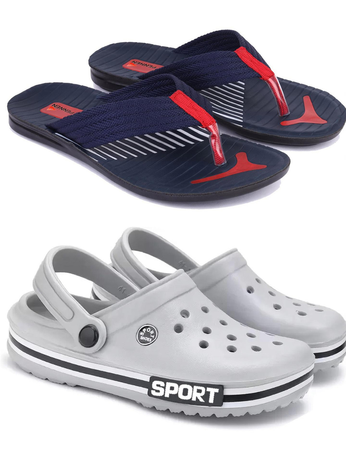 Image of TAGLINE Men Casual Sandal (White , 7)