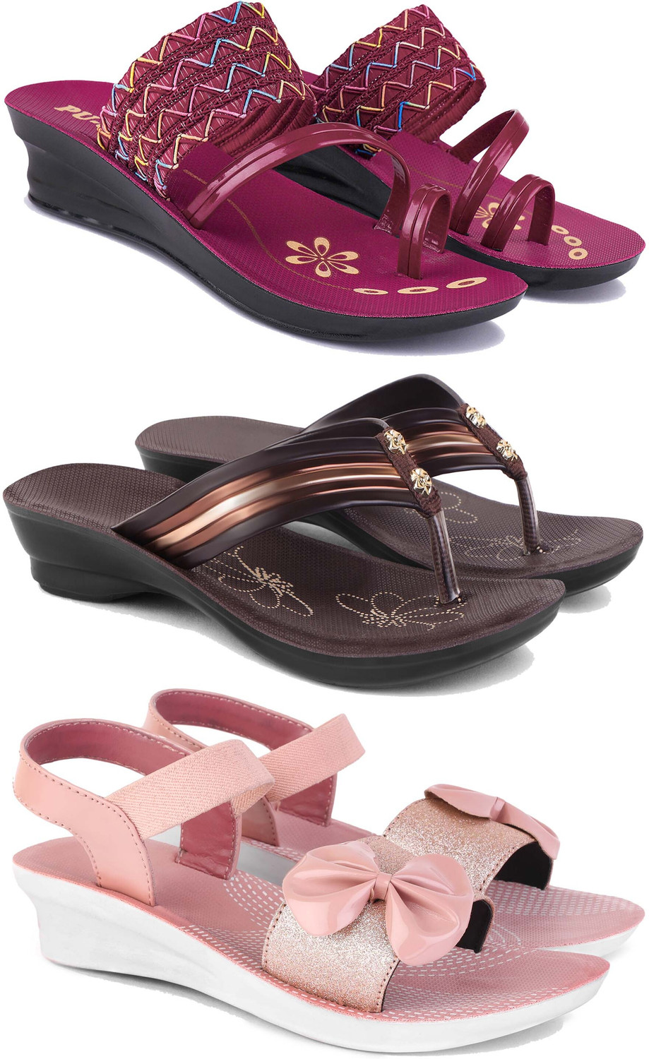 Image of Denill Women Wedges Sandal (Pink , 8)