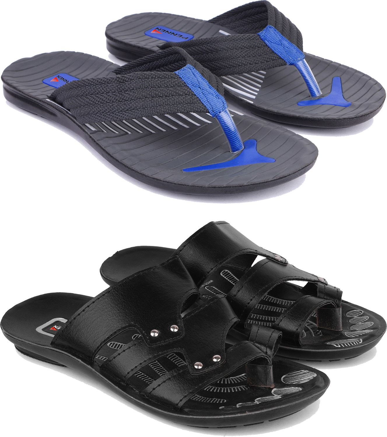 Image of WALKAROO Men Casual Sandal (Black , 8)