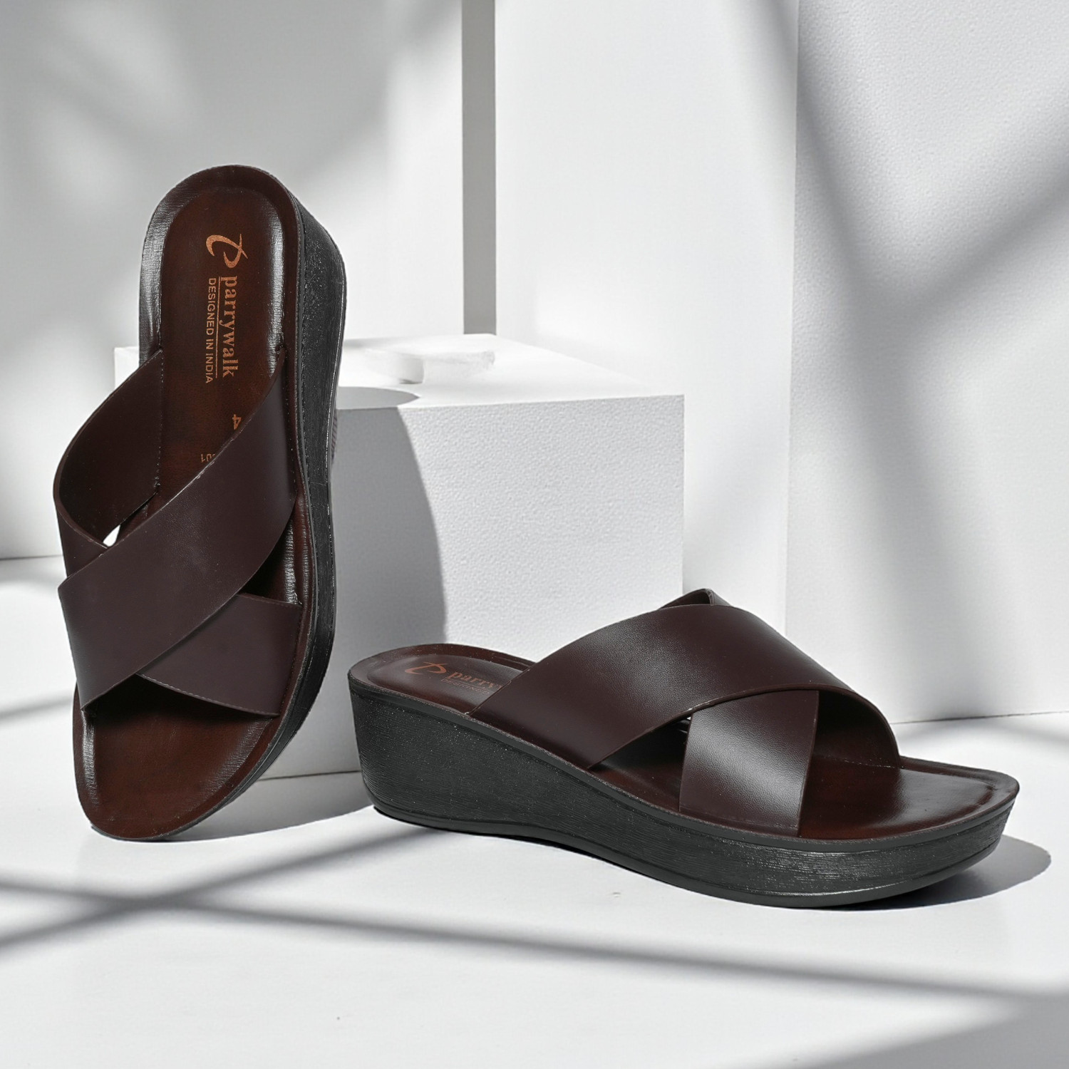 Image of IndiForce Women Casual Sandal (Black , 6)