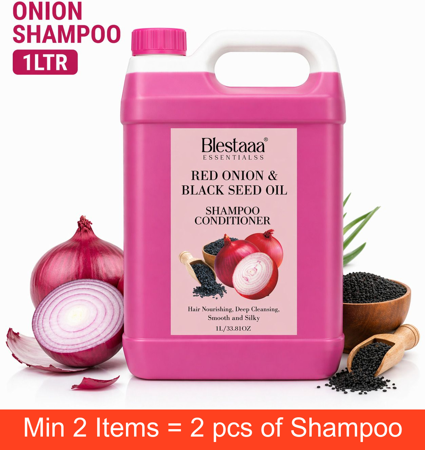 blestaaa essentialss Onion Shampoo for Hair Growth & Hair Fall Control with Onion...