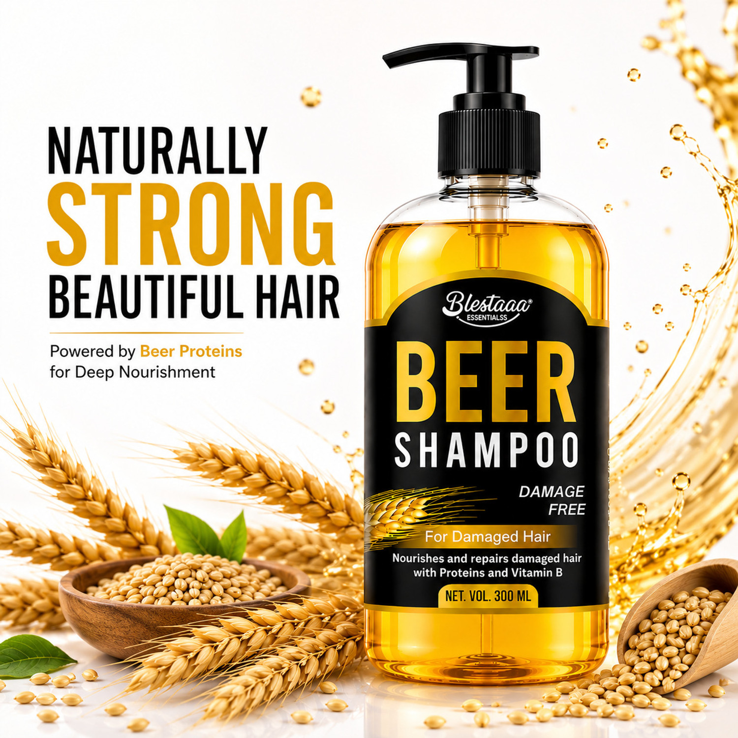Image of PARK AVENUE Beer Shampoo Shiny & Bouncy (350 ml)
