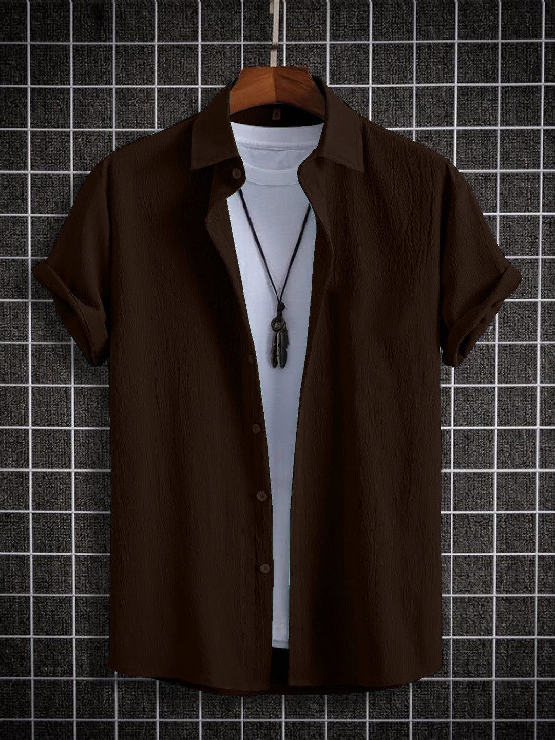 Men METRONAUT Regular Fit Solid Spread Collar Shirt - Image 1