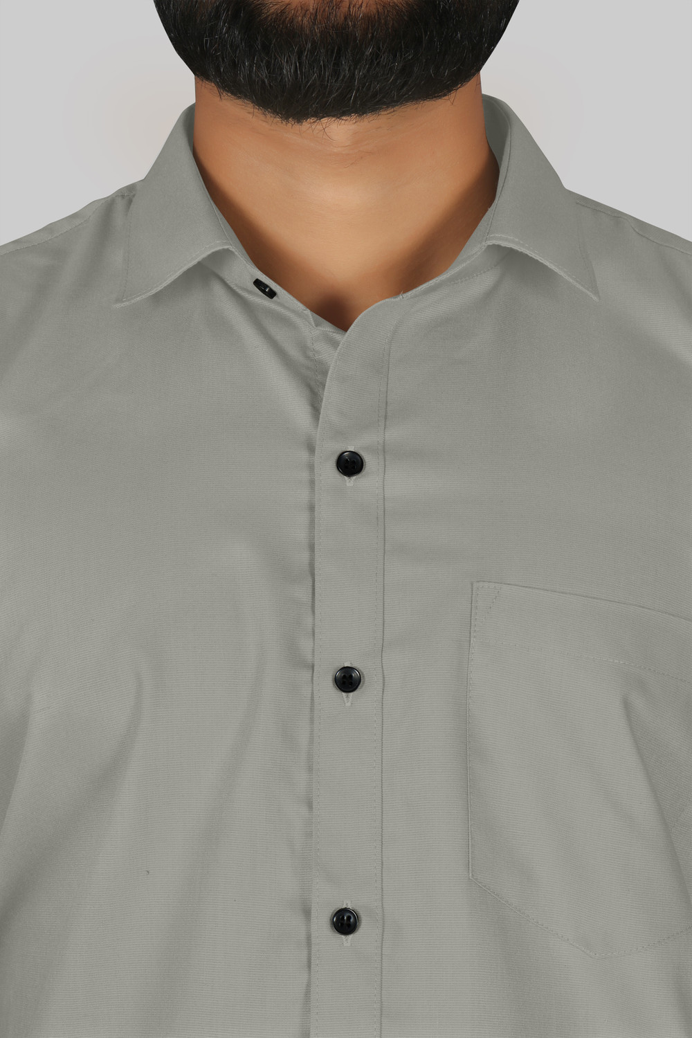 Image of FIBERMILL Men Slim Fit Solid Spread Collar Formal Shirt