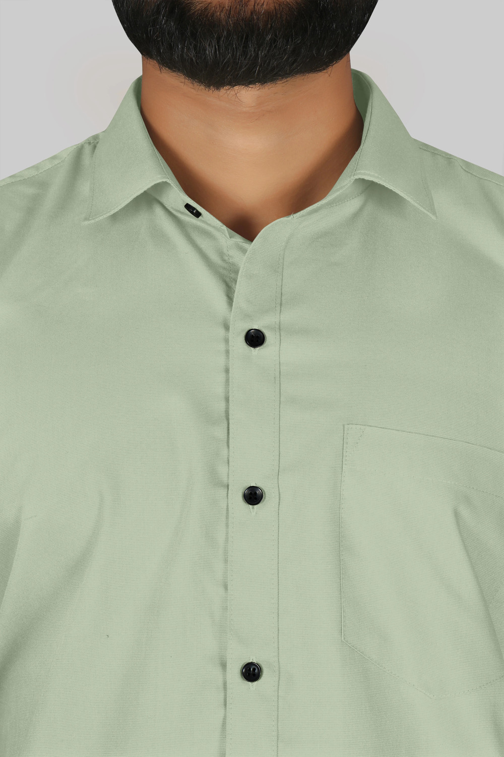 Image of FIBERMILL Men Slim Fit Solid Spread Collar Formal Shirt