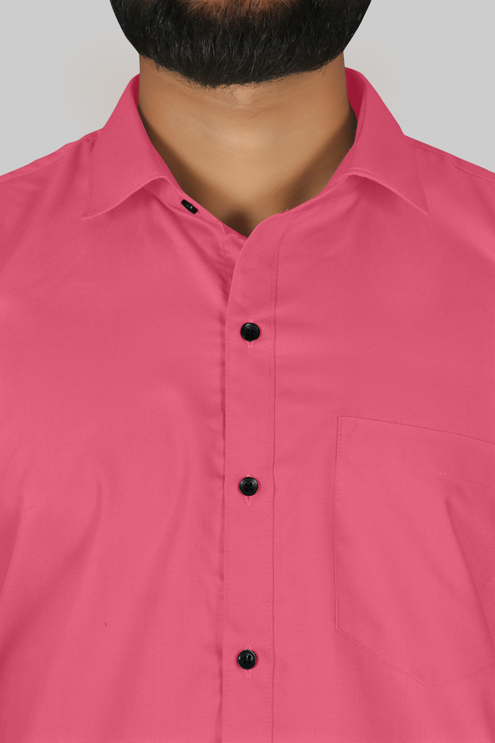 Image of FIBERMILL Men Slim Fit Solid Spread Collar Formal Shirt