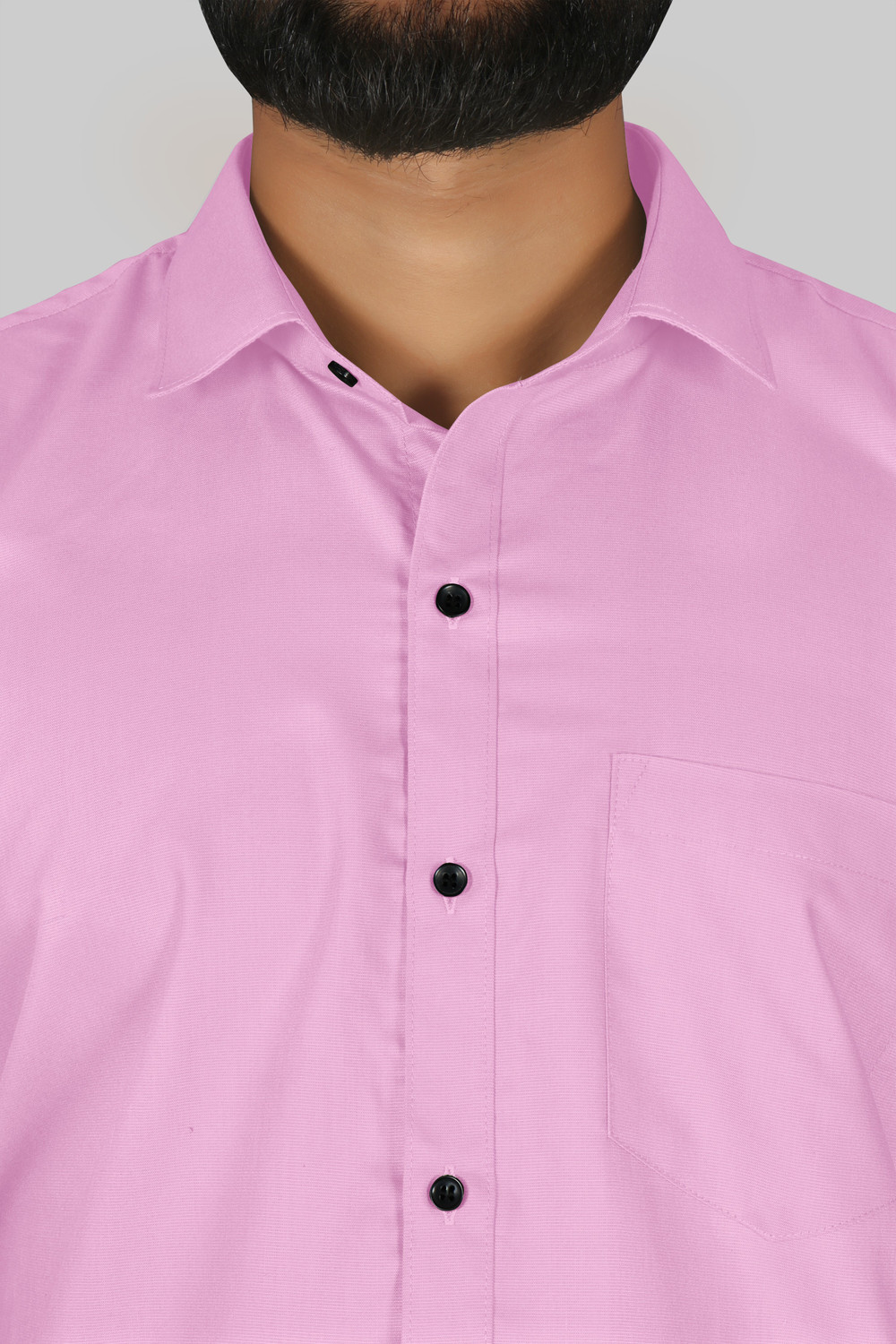 Image of FIBERMILL Men Slim Fit Solid Spread Collar Formal Shirt