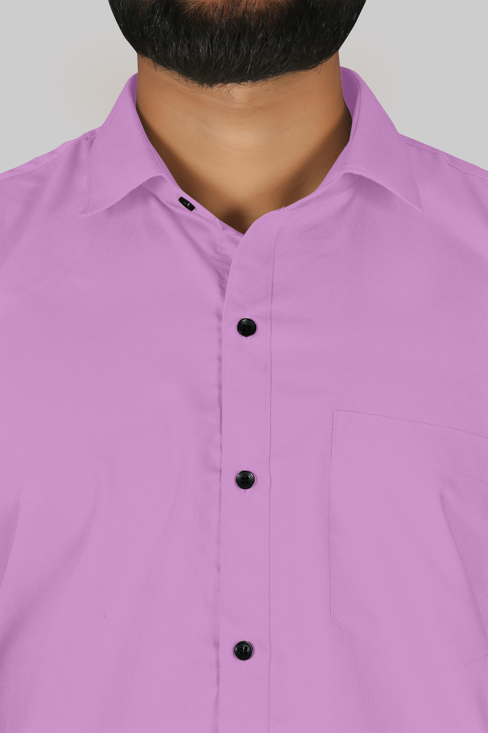 Image of FIBERMILL Men Slim Fit Solid Spread Collar Formal Shirt