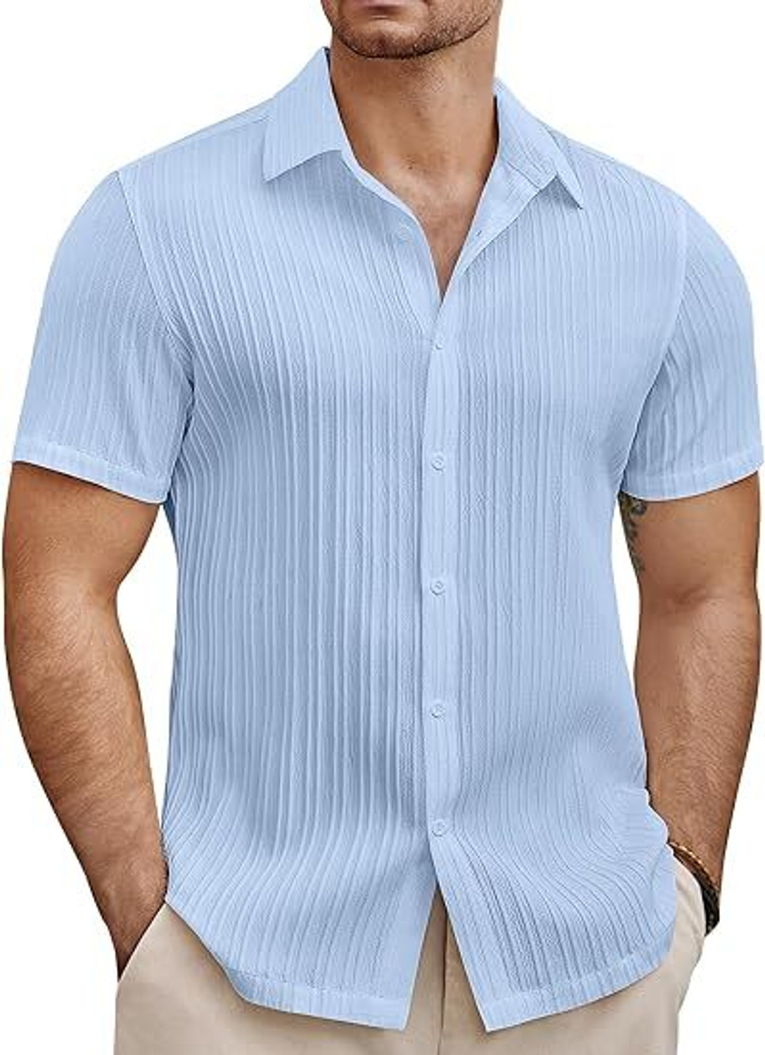 Image of DADA IMPEX Men Printed Casual White Shirt