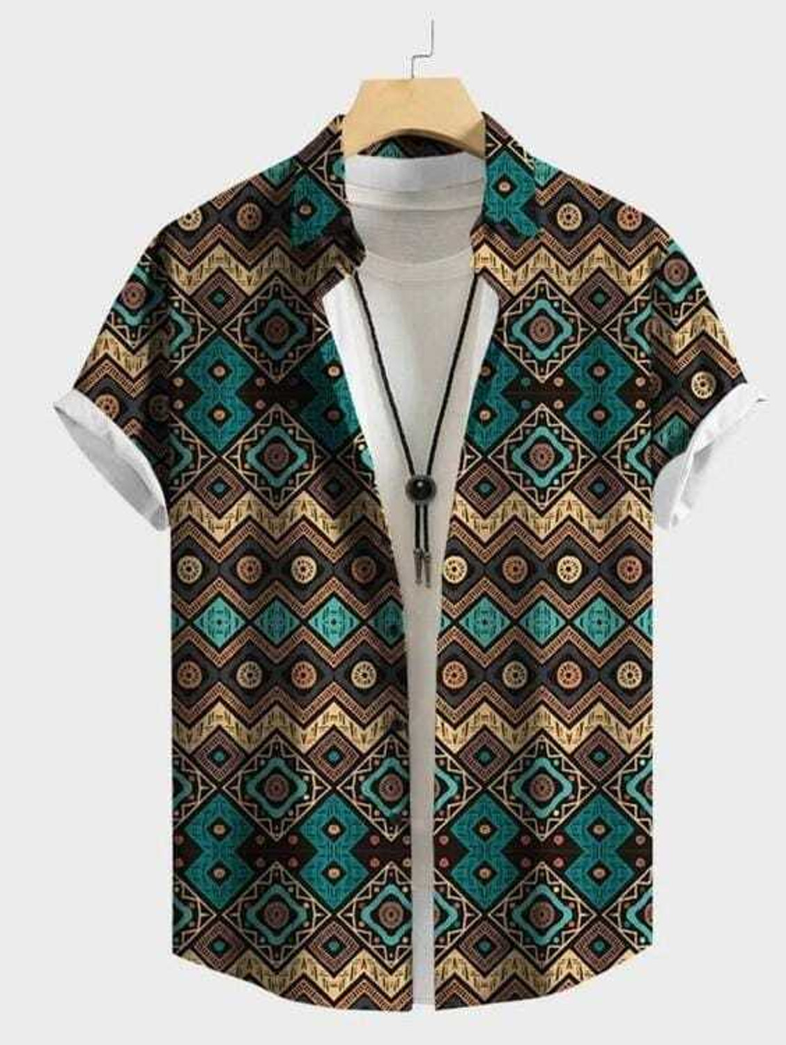 Image of TIGERSNAKE Men Printed Casual Multicolor Shirt