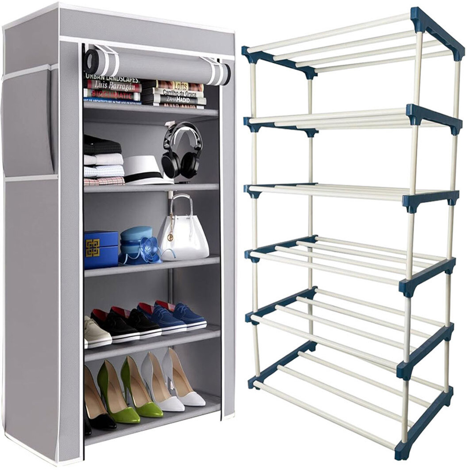 QUARCK 5 Layer Book Shelf Plastic Rack With Cover Wardrobe Portable Multipurpose Plastic Open Book Shelf Price in India - Buy QUARCK 5 Layer Book Shelf Plastic Rack With Cover Wardrobe Portable Multipurpose Plastic Open Book Shelf online at Flipkart.com