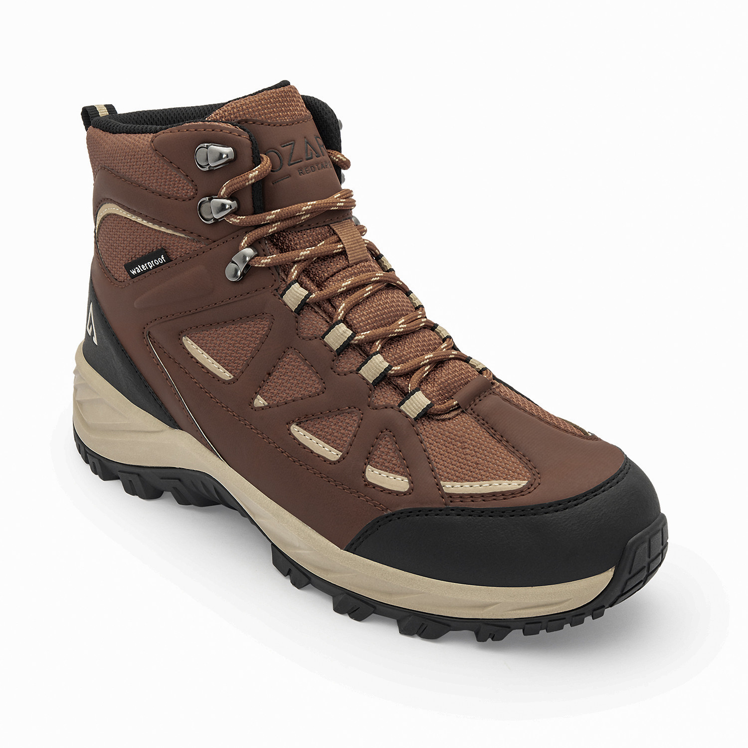 Image of RED TAPE Ozark High-Top Outdoor Hiking & Trekking Shoes For Men (Green, Black , 6)