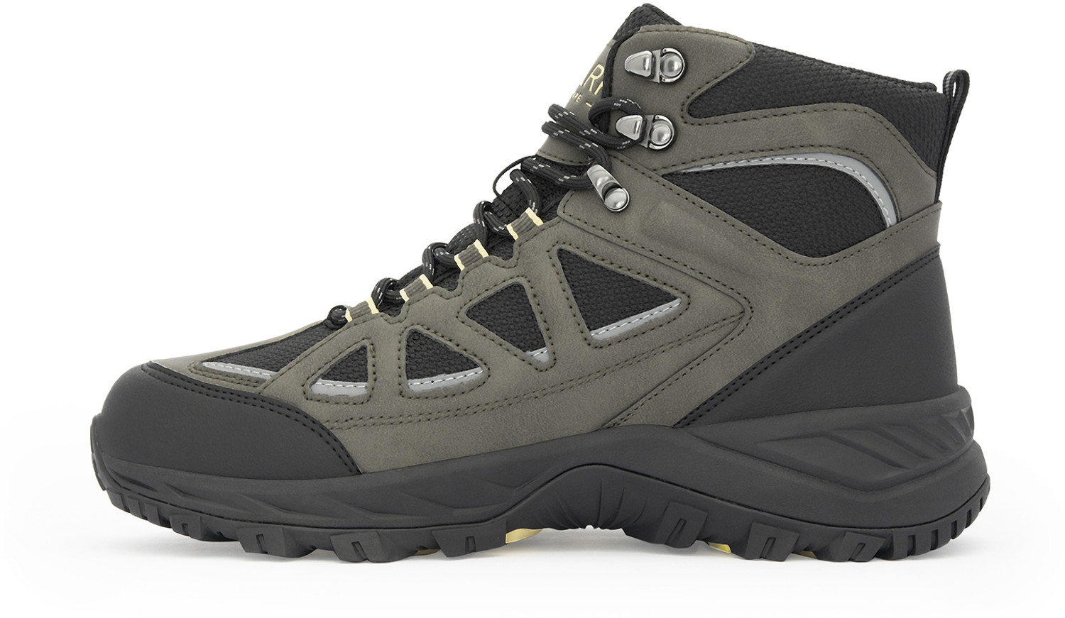 Image of RED TAPE Ozark High-Top Outdoor Hiking & Trekking Shoes For Men (Green, Black , 6)