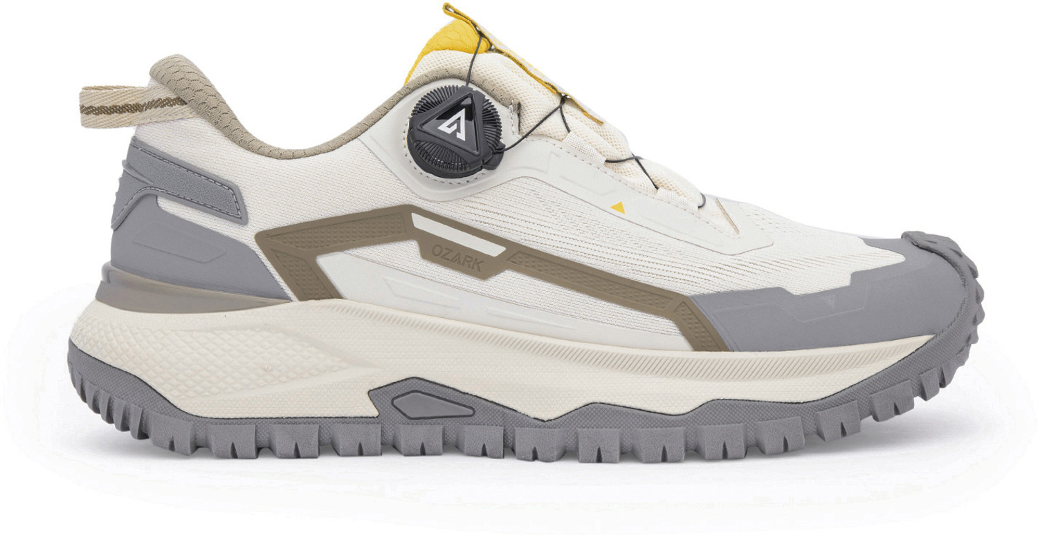 Image of RED TAPE Ozark | Low-Cut Outdoor Hiking & Trekking Shoes For Men (Off White, Grey , 9)