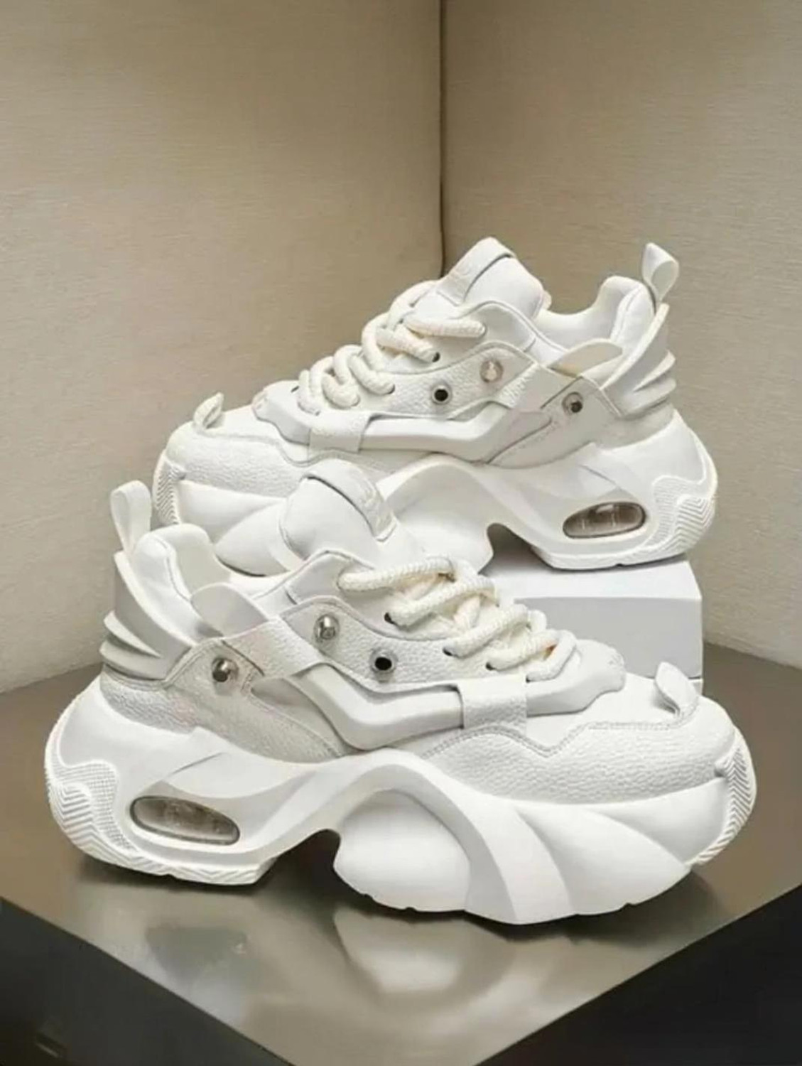 Image of Kadak Collection Sneakers For Men (White , 6)