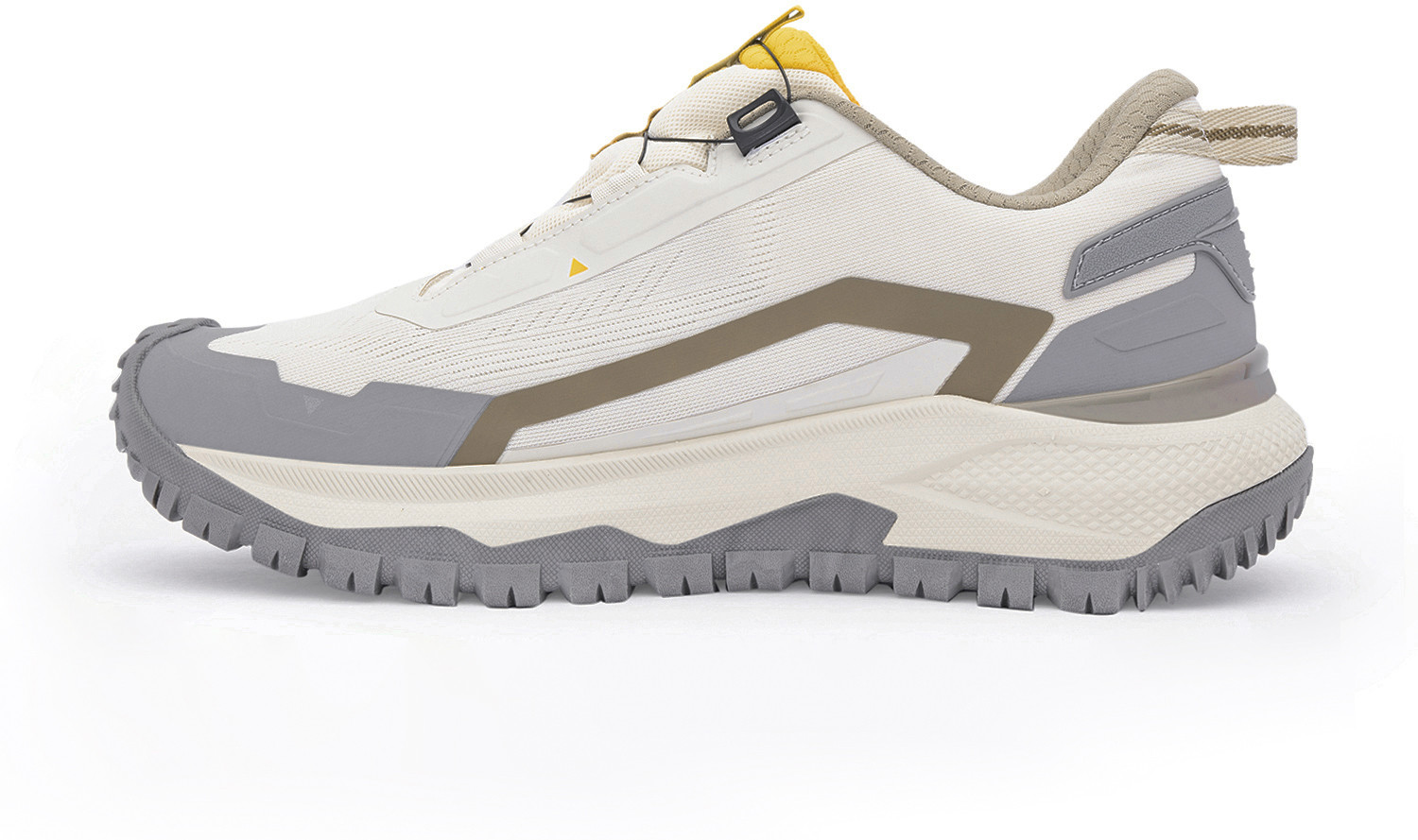 Image of RED TAPE Ozark | Low-Cut Outdoor Hiking & Trekking Shoes For Men (Off White, Grey , 9)