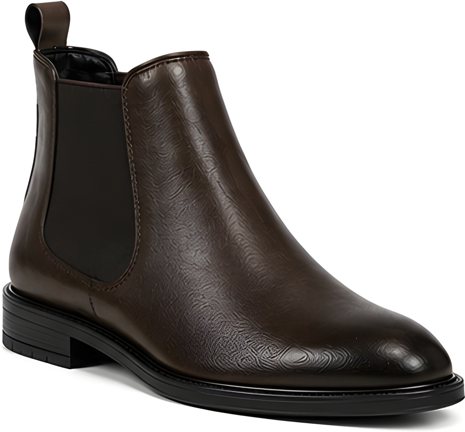 Image of Posewalk Men's Slip On Fashion Chelsea Boots Soft Cushioned Insole Trendy, Stylish Boots For Men (Black , 8)
