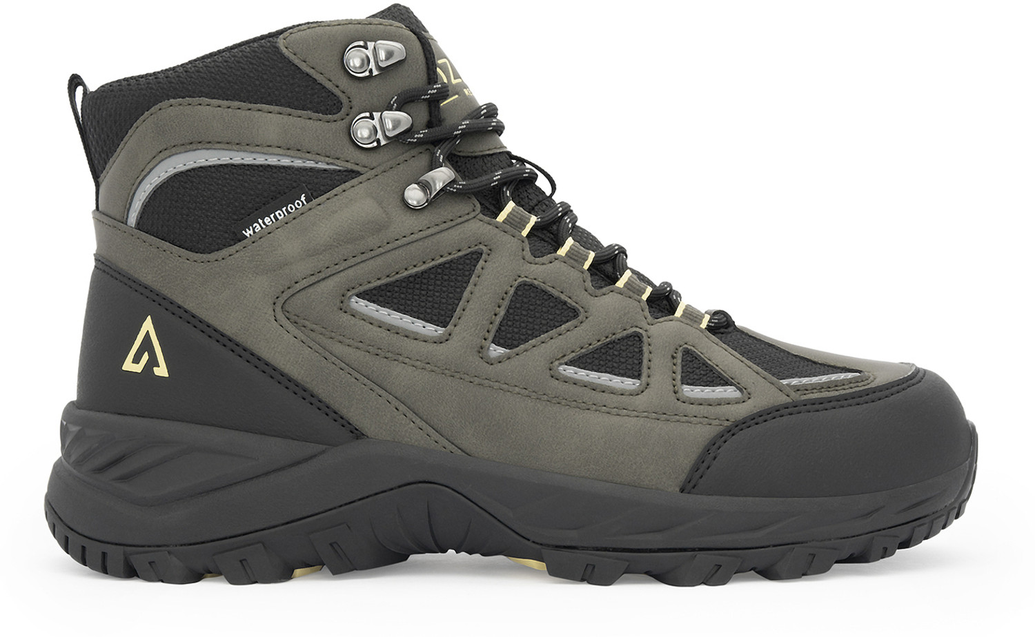 Image of RED TAPE Ozark High-Top Outdoor Hiking & Trekking Shoes For Men (Green, Black , 6)