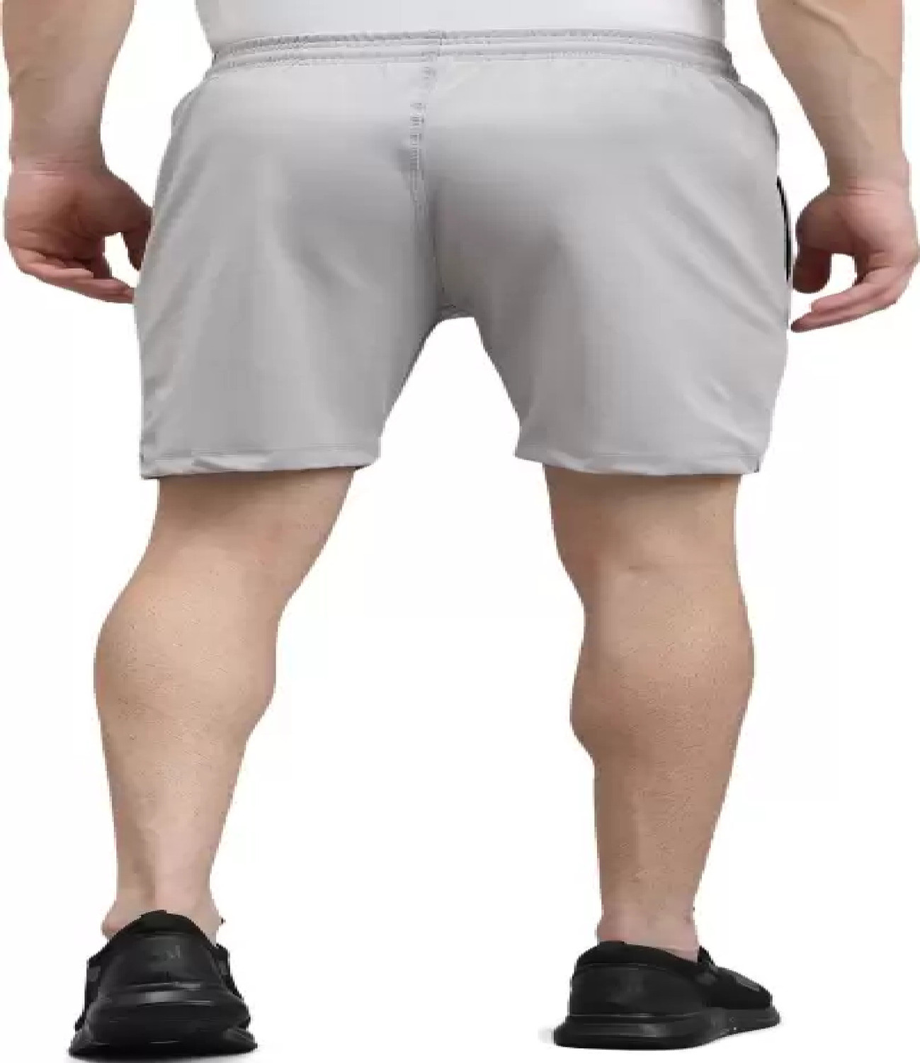 Image of Arjun Self Design Men Black Gym Shorts