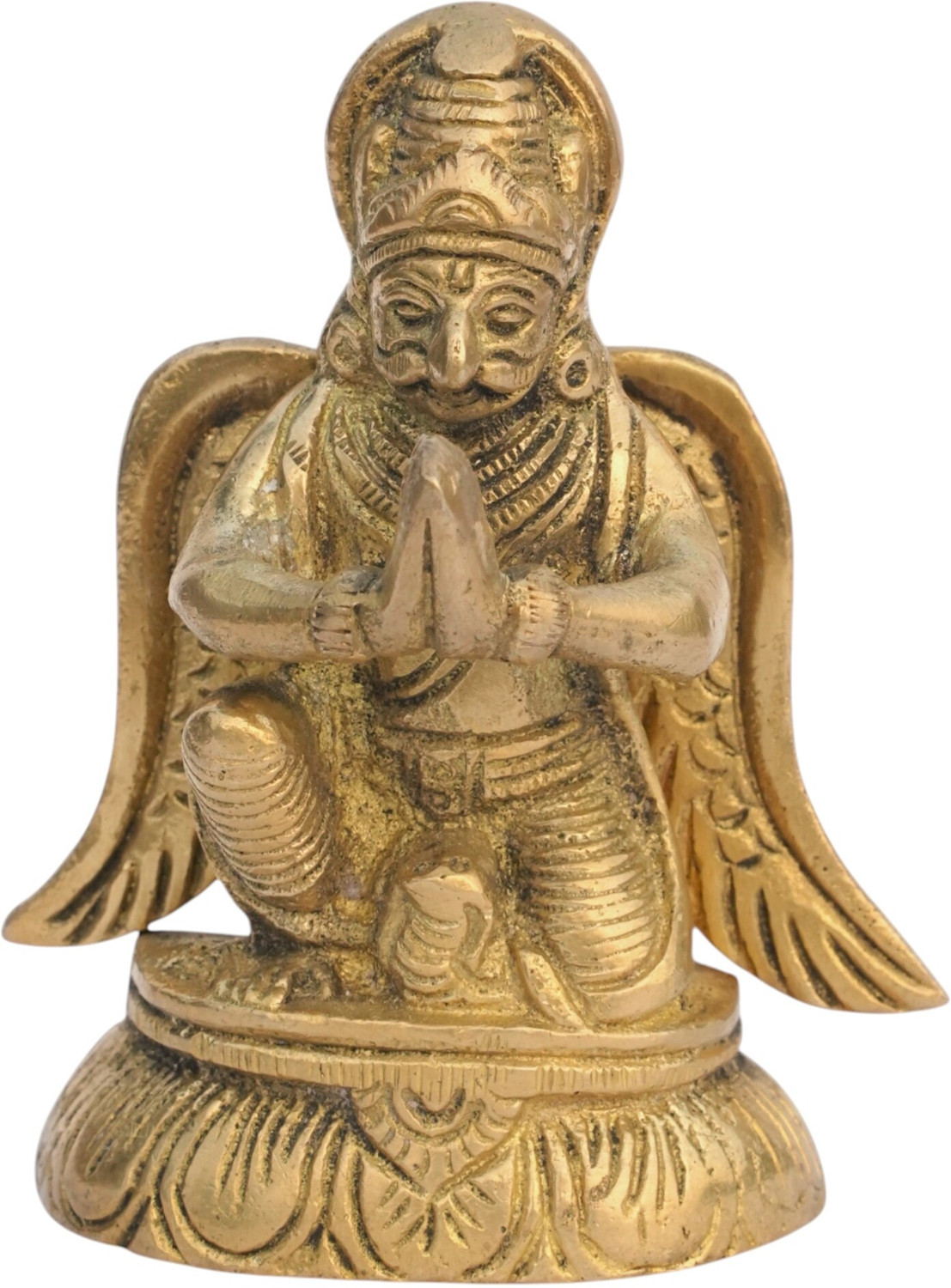 Image of Adhvik Brass Sitting Small Ganesha Idol Decorative Showpiece for Home Decor & Gifting Decorative Showpiece - 4 cm (Brass, Gold)