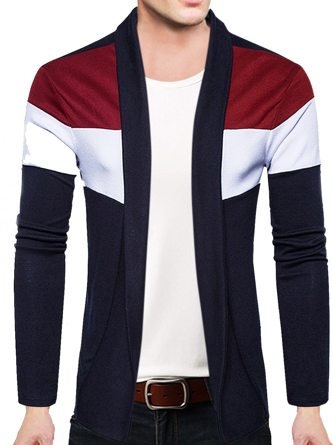 Image of ERAGON FASHION Men Full Sleeve Blue Shrug