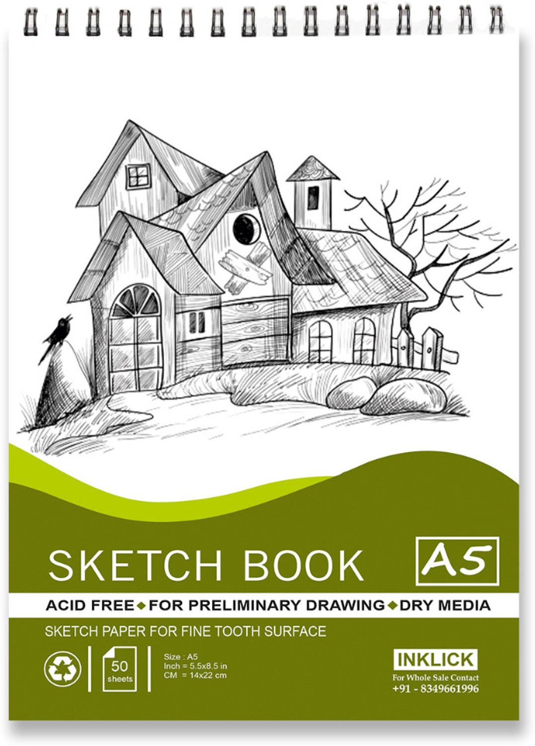 Image of DEALZY A5 Sketch Book 1 pc Sketch Pad (50 Sheets)
