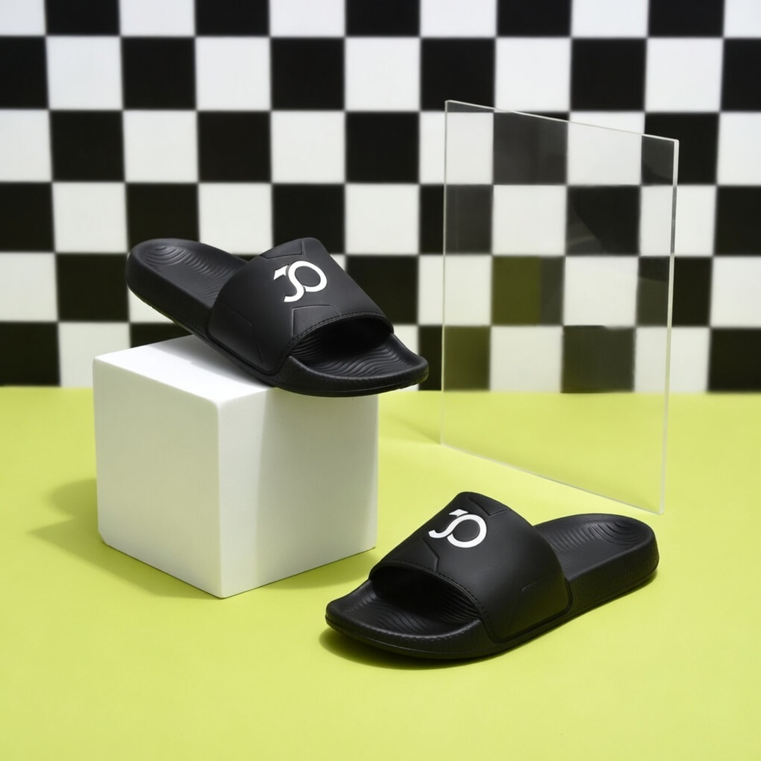Image of ATHREE Men Slides (White , 8)