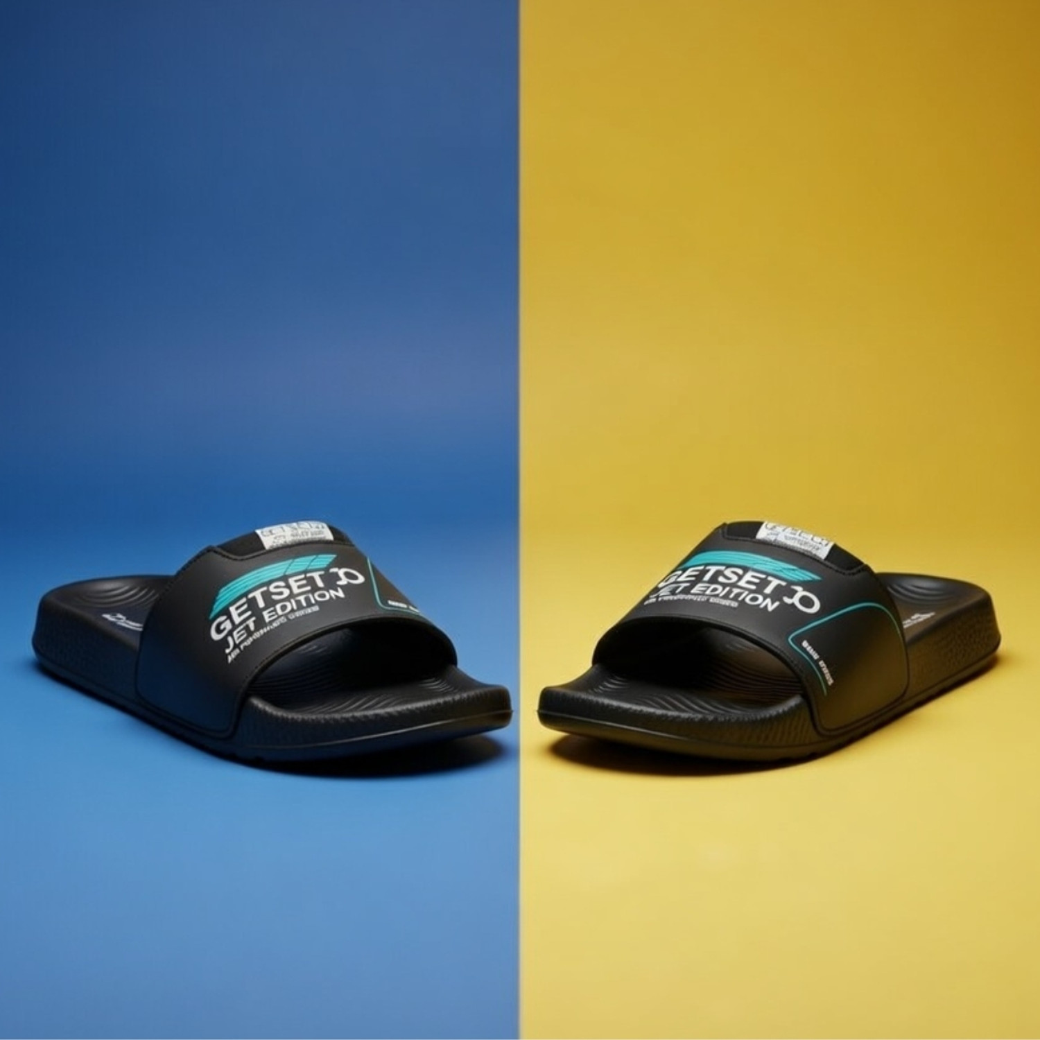 Image of NAYRA CROWN Men Slides (Black , 7)