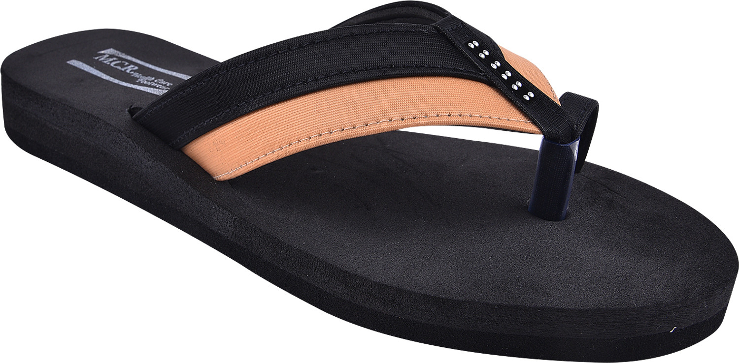 Image of FLITE Women Flip Flops (Black, Black , 3)
