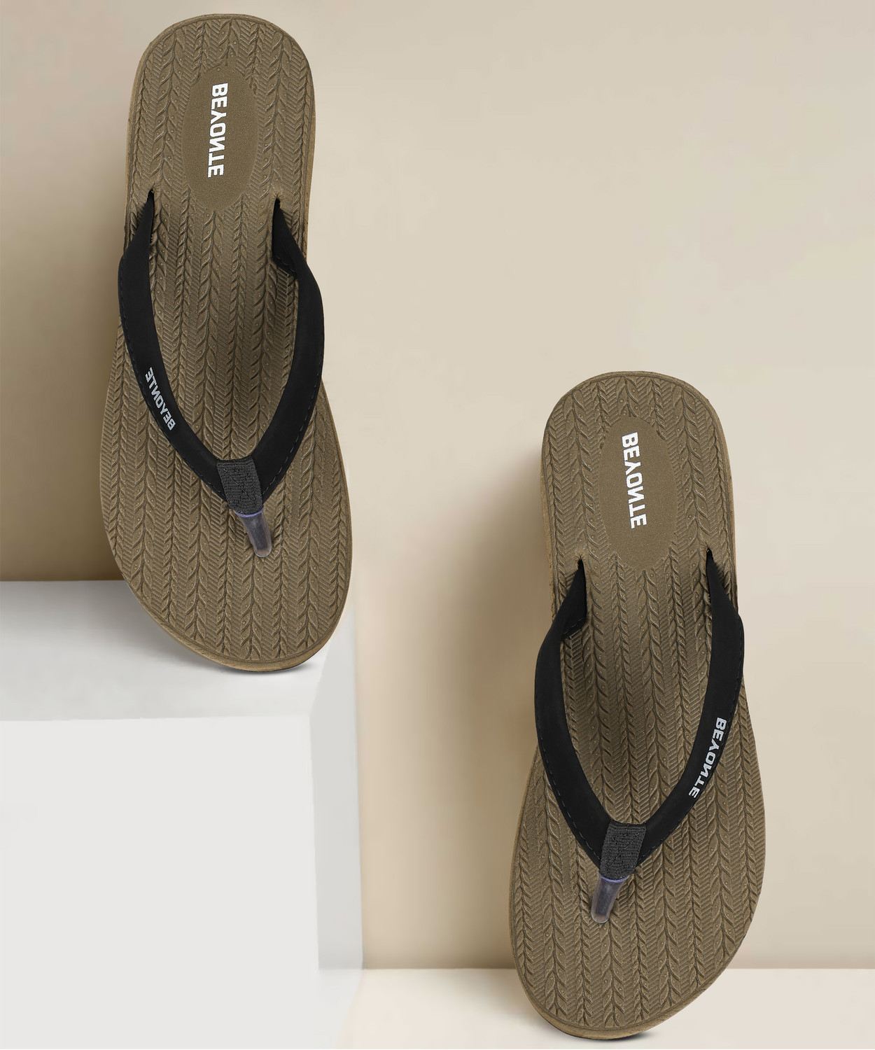 Image of Hillings Women's Comfortable Stylish and Trending Flip Flops Women Flip Flops (Black , 5)