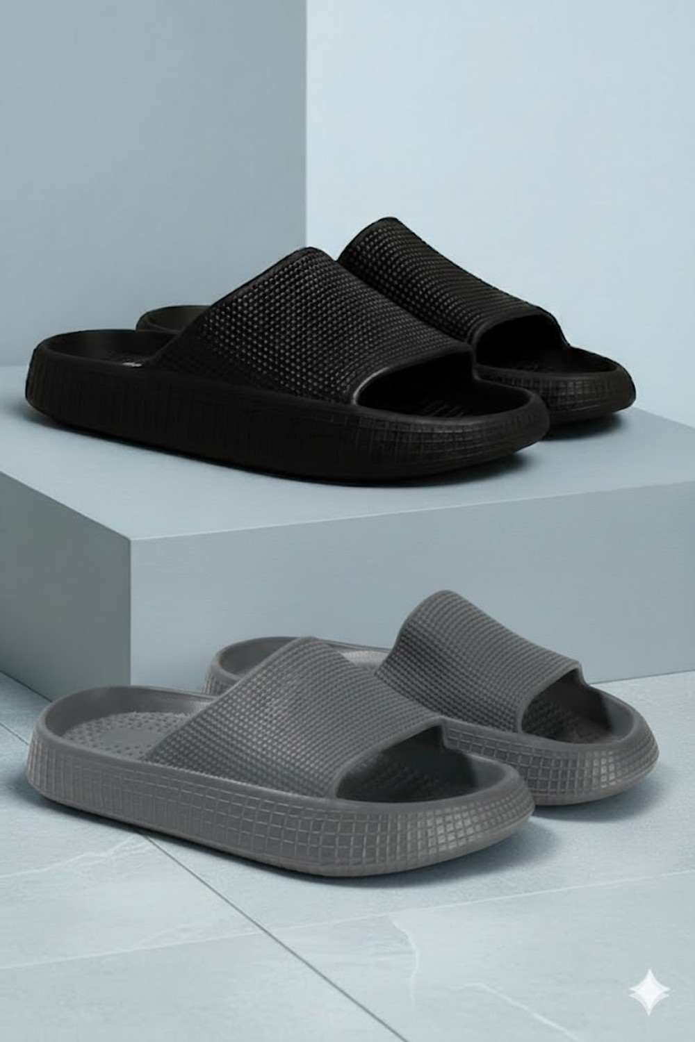 Image of Dee Rook Men Slides (Black , 10)