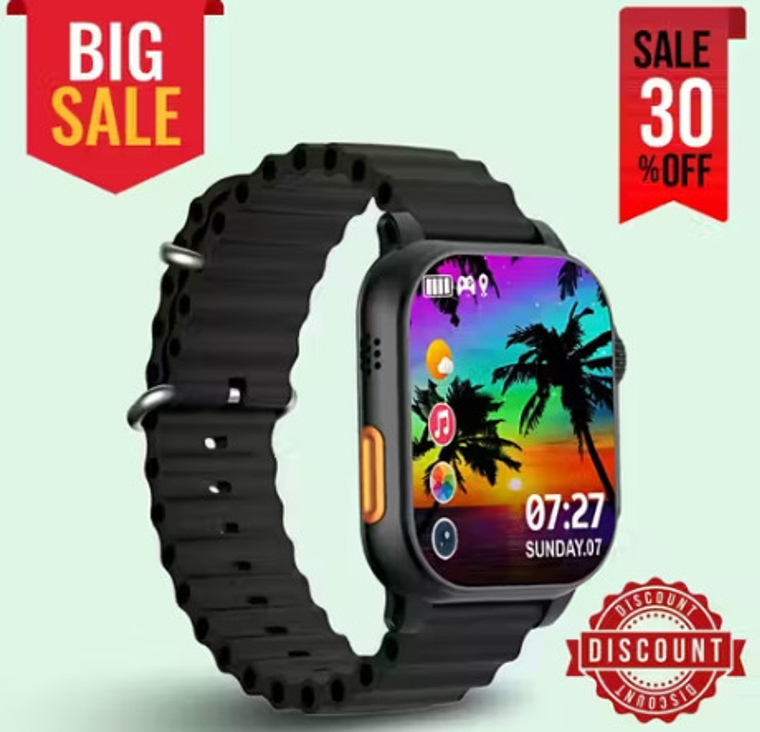 Image of CYXUS 4G Camera and Sim Card Support watch Smartwatch (Black Strap, free)