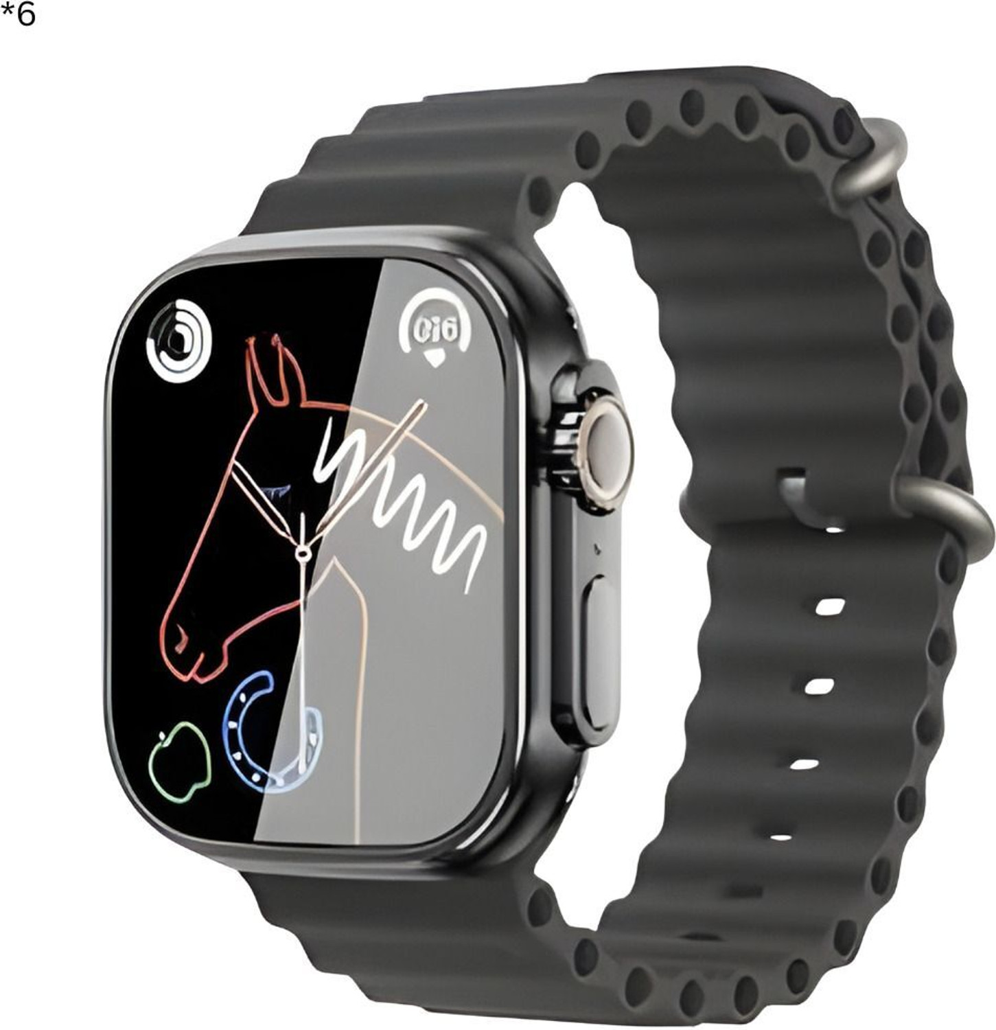 Image of CYXUS i8 pro max smart watch+calling+notifications Smartwatch (Black Strap, free)