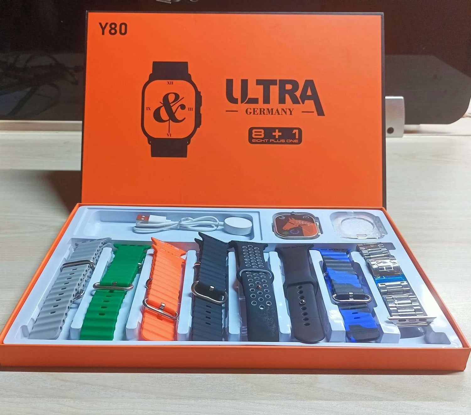 Image of OTUR S8 Ultra 4G Sim Card Smartwatch 03 Smartwatch (Orange Strap, Free Size)