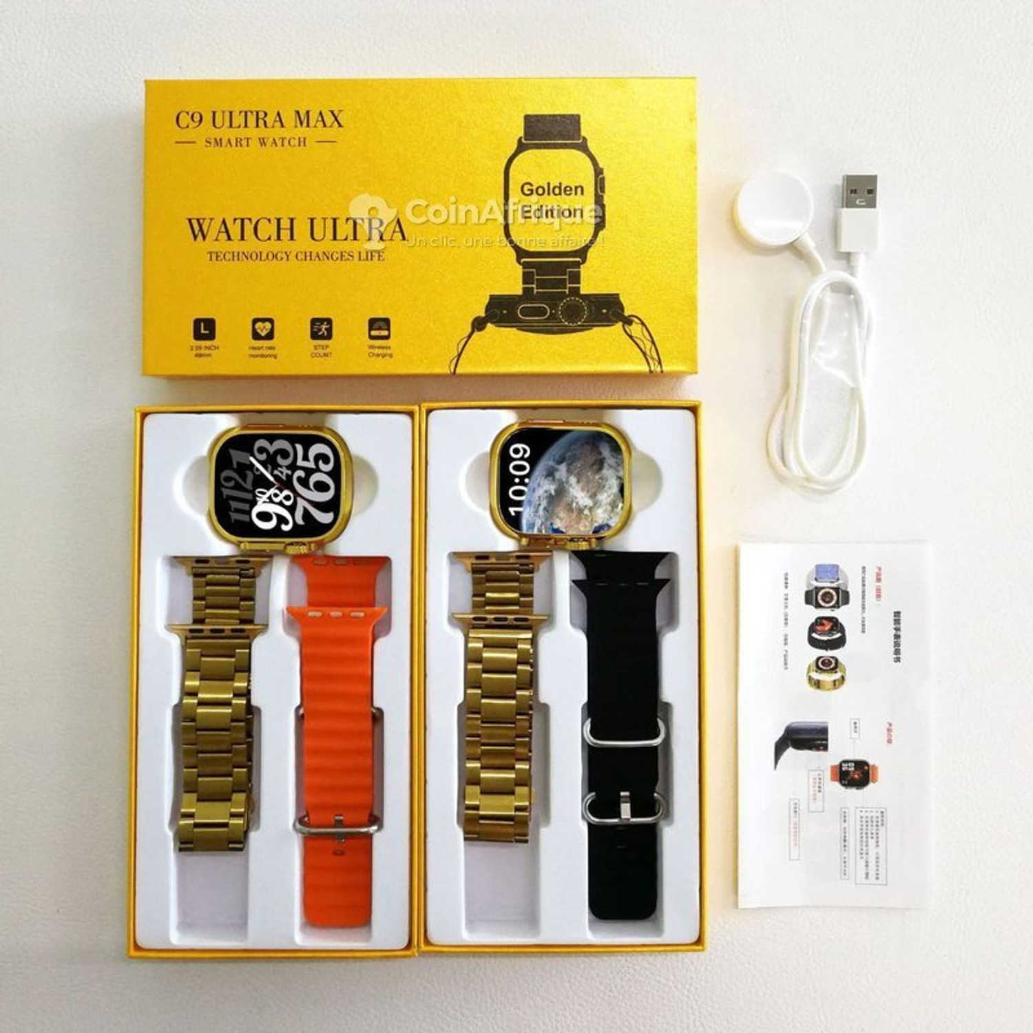 Image of YUIOP Android 5G Smartwatch All SIM WhatsApp YouTube Play Store 2MP Camera Smartwatch (Dessert Brown Strap, Free Size)